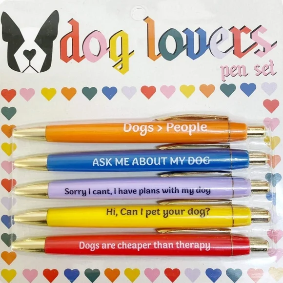 Dog Lovers Pen and Notepad Gift Set. Ballpoint Pens. Gifts. Humor Gifts. Writing - Picture 2 of 2